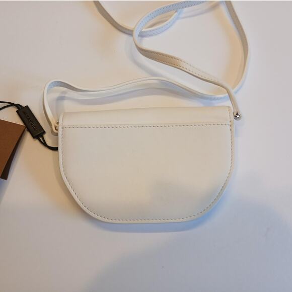 New - Burberry Olympia Micro Mini Leather Shoulder Bag Optic White - Picture 2 of 16